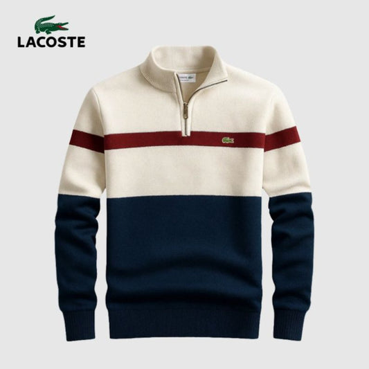 Heritage Striped Quarter-Zip Knit