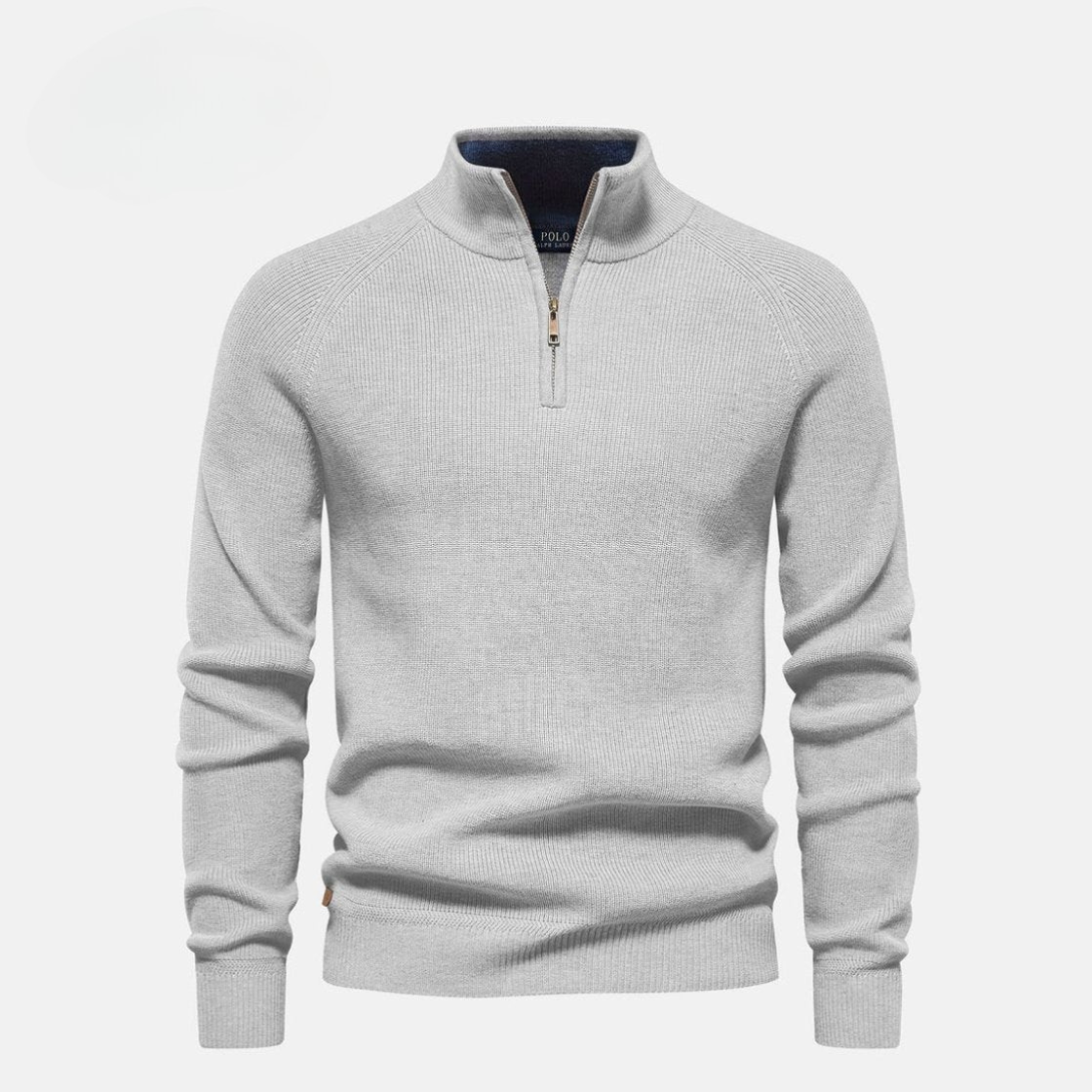 Premium Half-Zip Wool Sweater