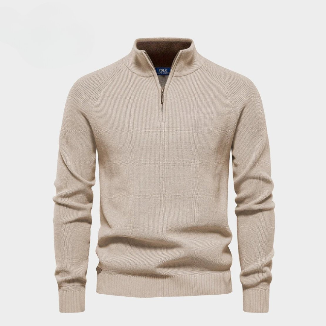 Premium Half-Zip Wool Sweater