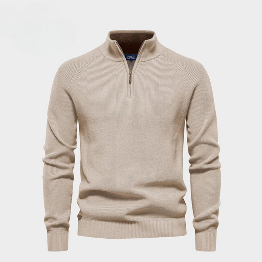Premium Half-Zip Wool Sweater