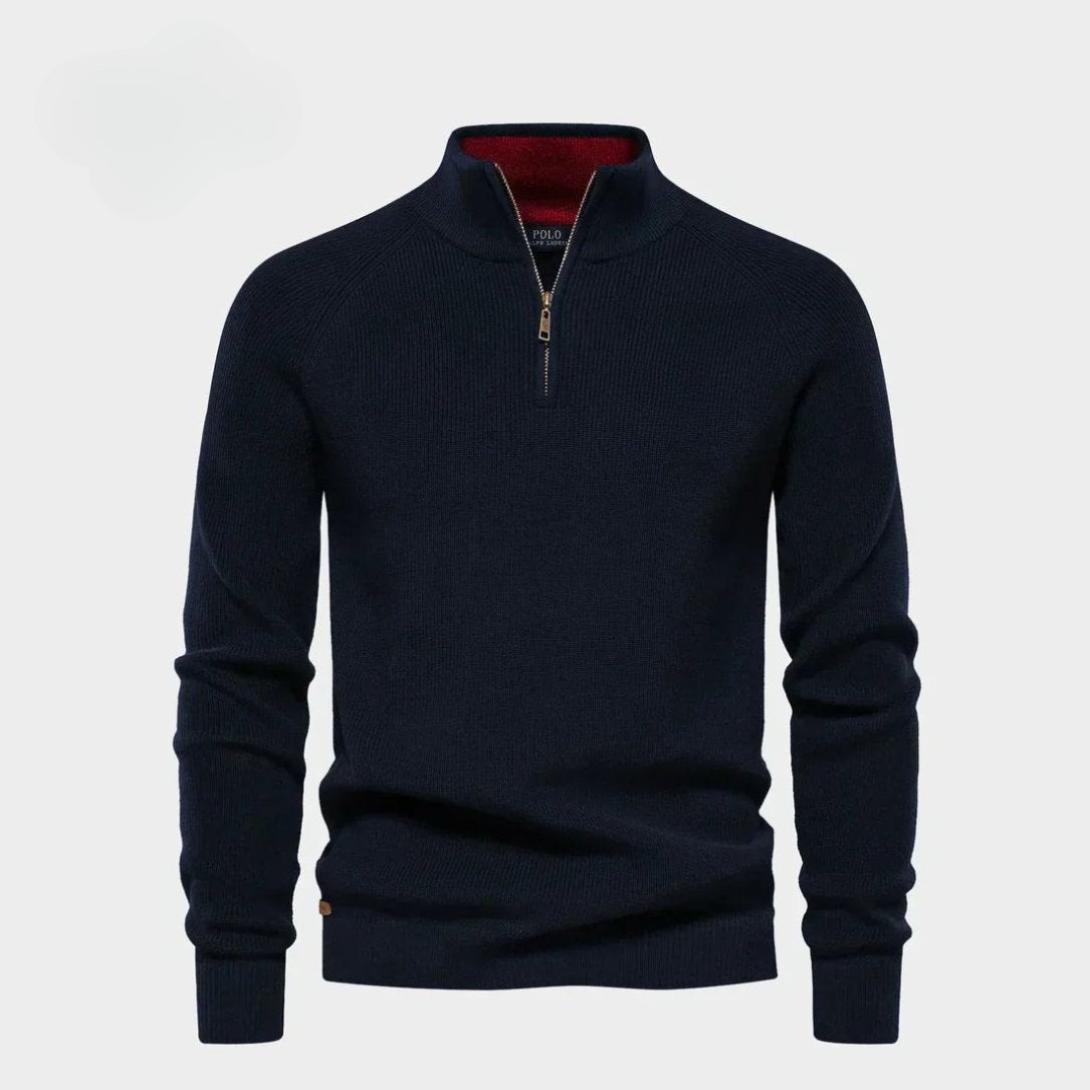 Premium Half-Zip Wool Sweater